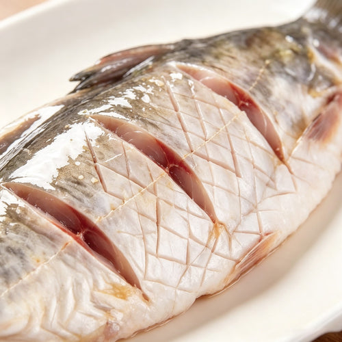 Frozen Scored Whole Carp - view 1